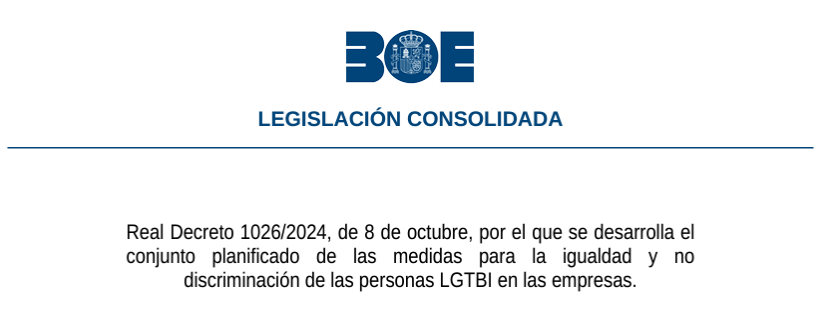 Medidas para la igualdad y no discriminación de las personas  LGTBI en las empresas.